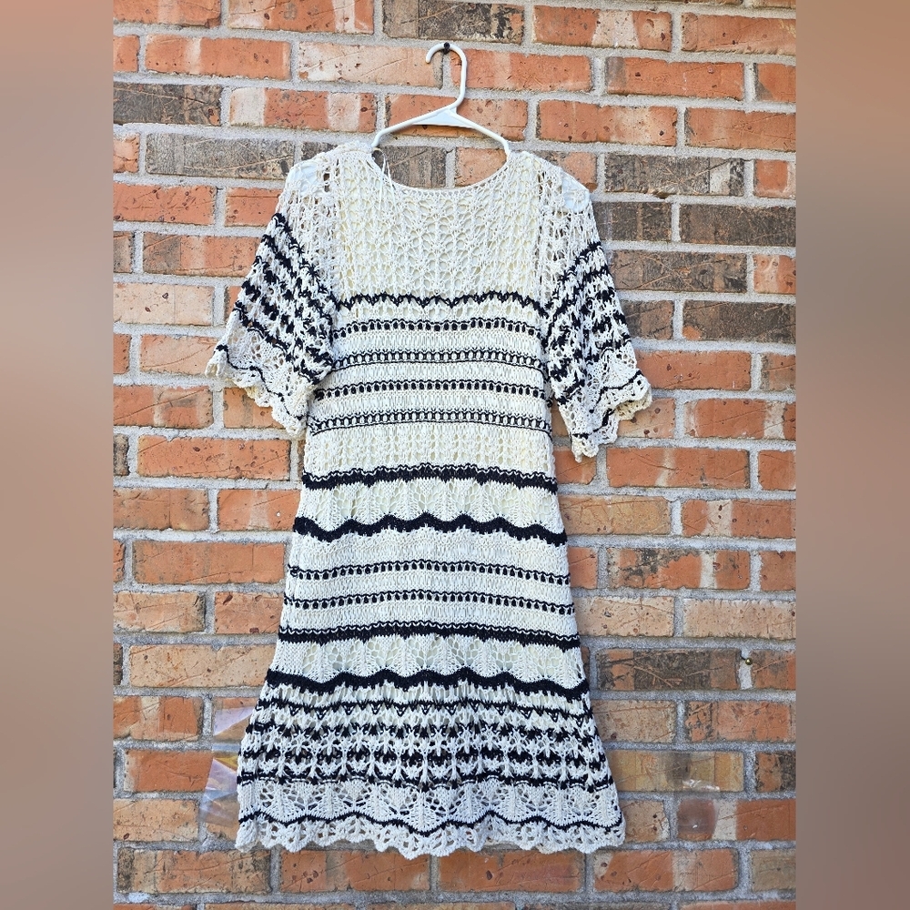 Zara Crochet Knit Mini Dress - Picture 2 of 11
